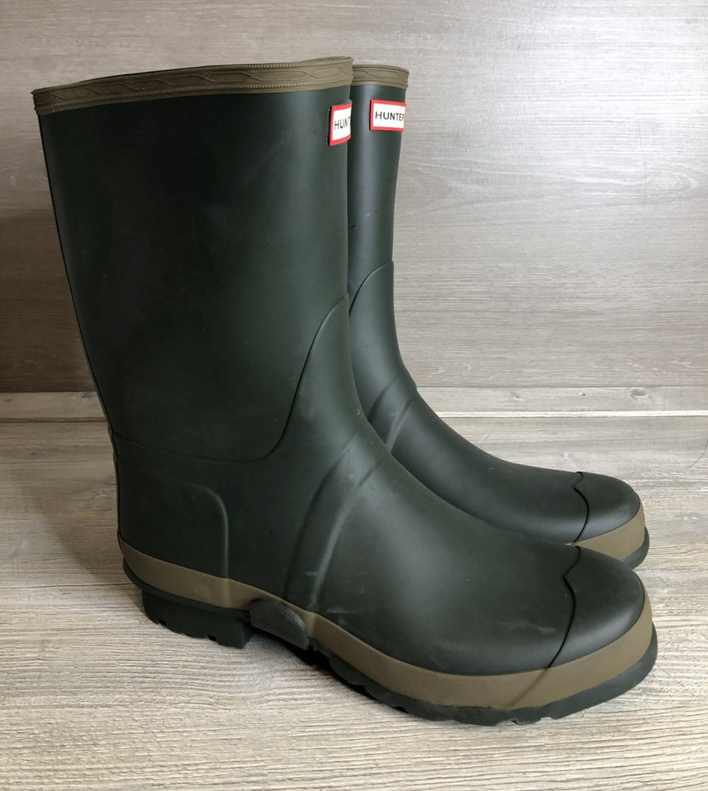 Hunter Men Wellington Gardener Boot MFT9141RMA Olive/Clay Size 13 M
